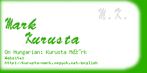 mark kurusta business card